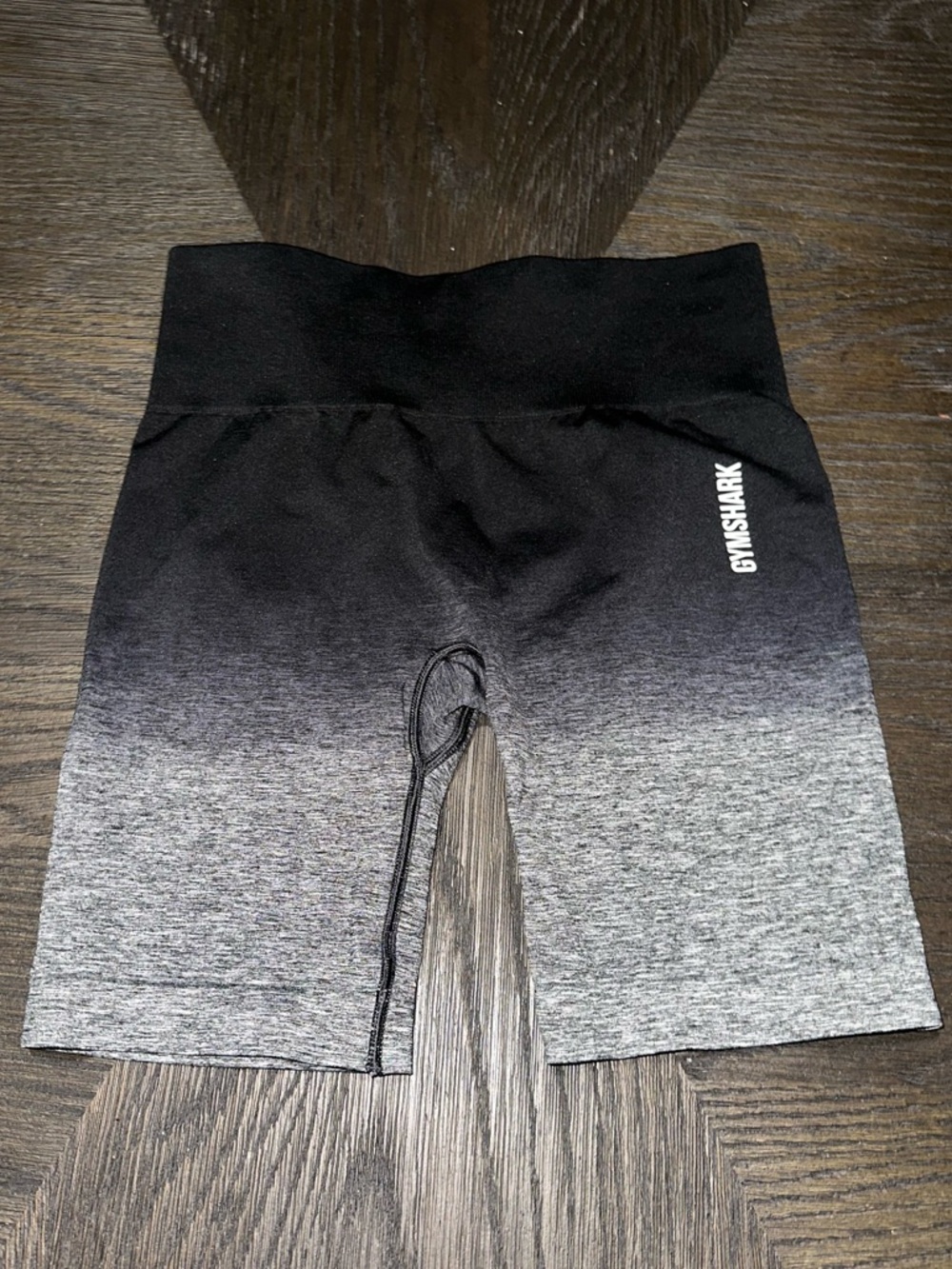 Gymshark Black to Gray Ombre High-Waist Seamless Bike Shorts